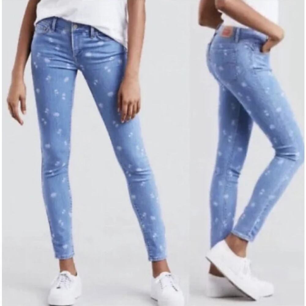 NWT Levi's 701 Super Skinny Palm Tree Jeans Size 30